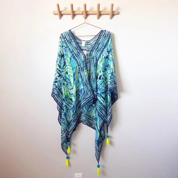 Lilly Pulitzer Anya Bright Navy Kimono